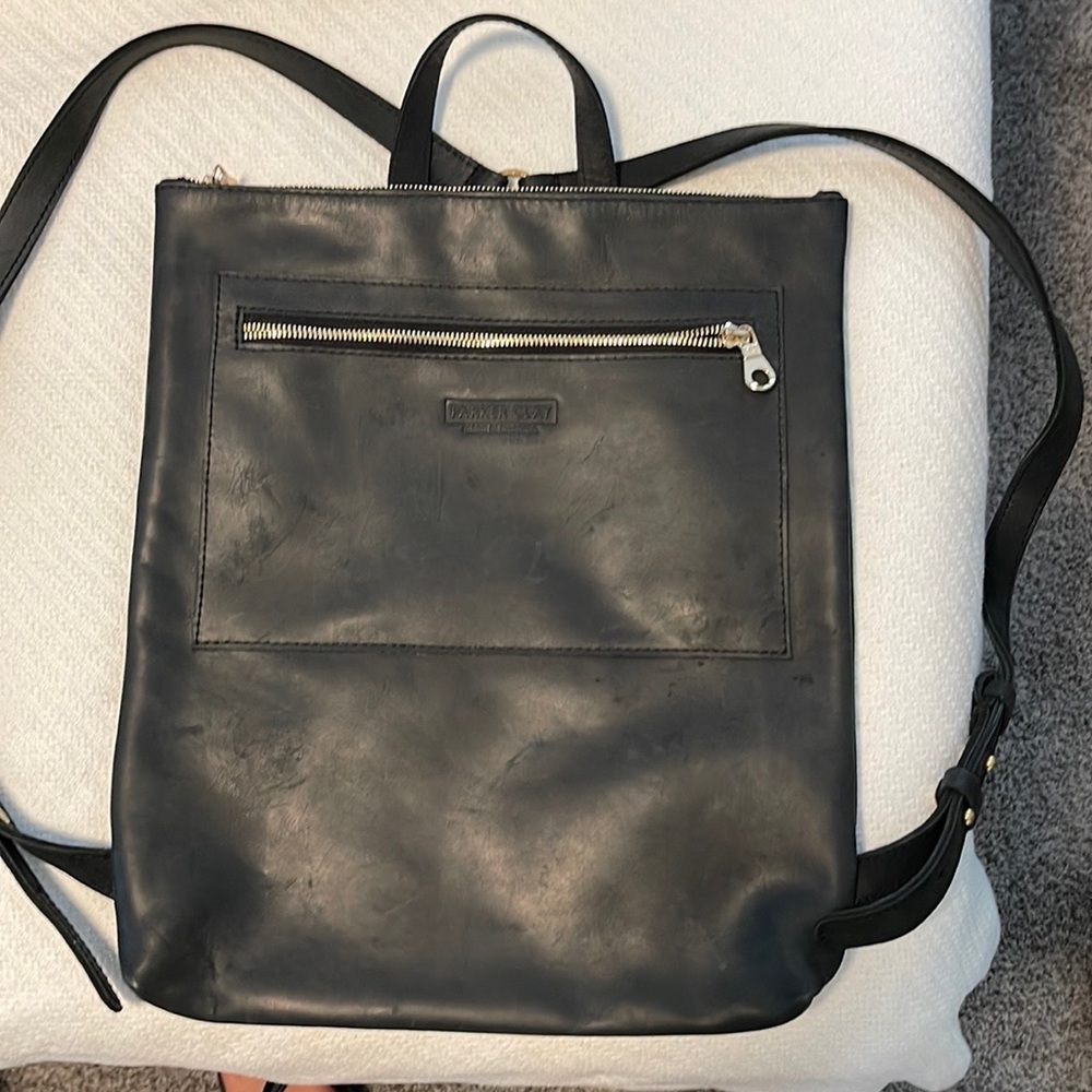 Parker clay leather backpack